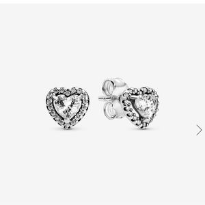 Elevated Heart Stud Earrings